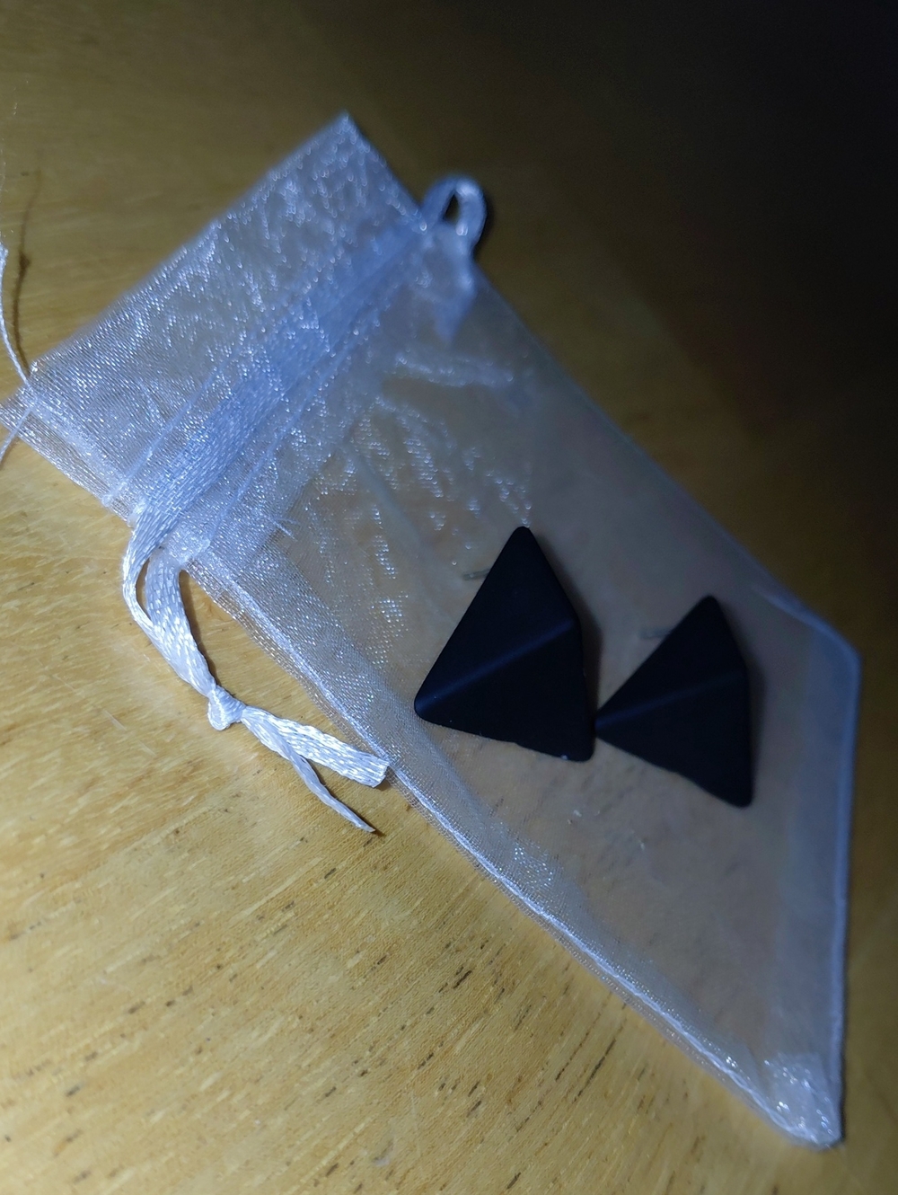 Black Triangle Stud Earrings – Minimal Geometric Accessories